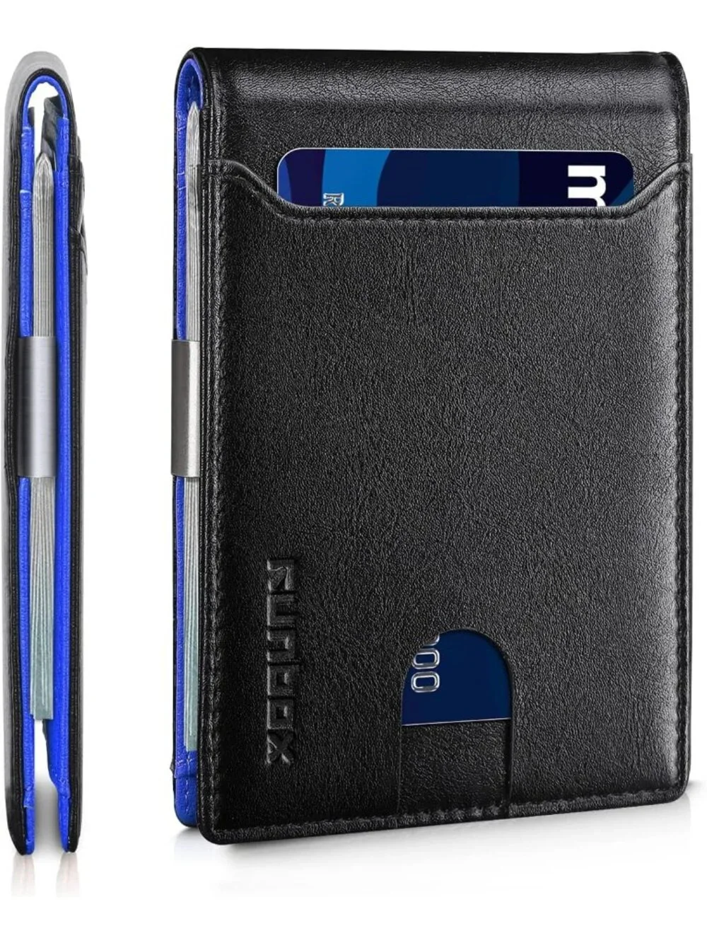 〽️Man Classic Black Leather Money RFID Blocking Pocket Bifold Credit Card Wallet
